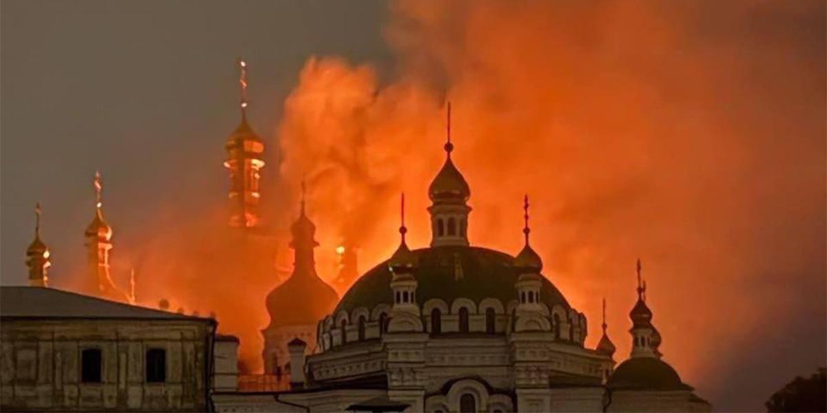 Russia attacked and burned one of the oldest and most important churches in Ukraine
